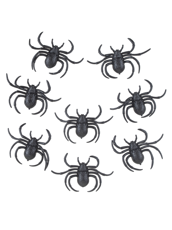 Figurines 8 animaux halloween (chauve souris, rat et araignée)