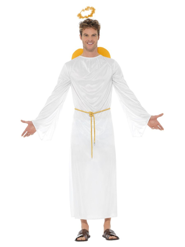 Déguisement Ange Gabriel Adulte Mixte (robe, ceinture, ailes, auréole)