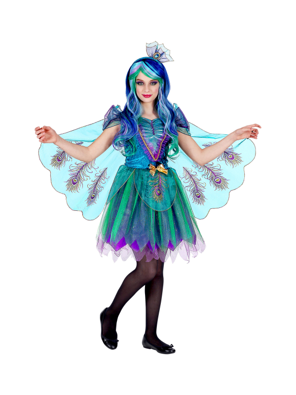 Déguisement de Paon fille (robe et serre-tête)