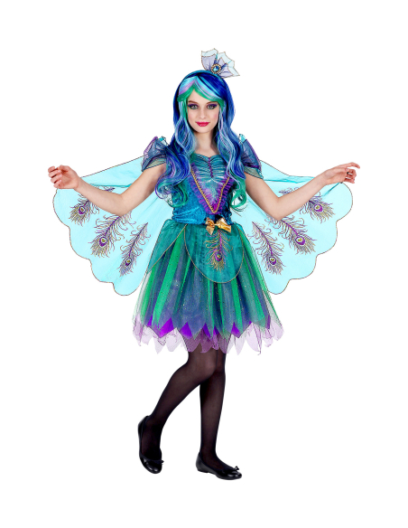Déguisement de Paon fille (robe et serre-tête)