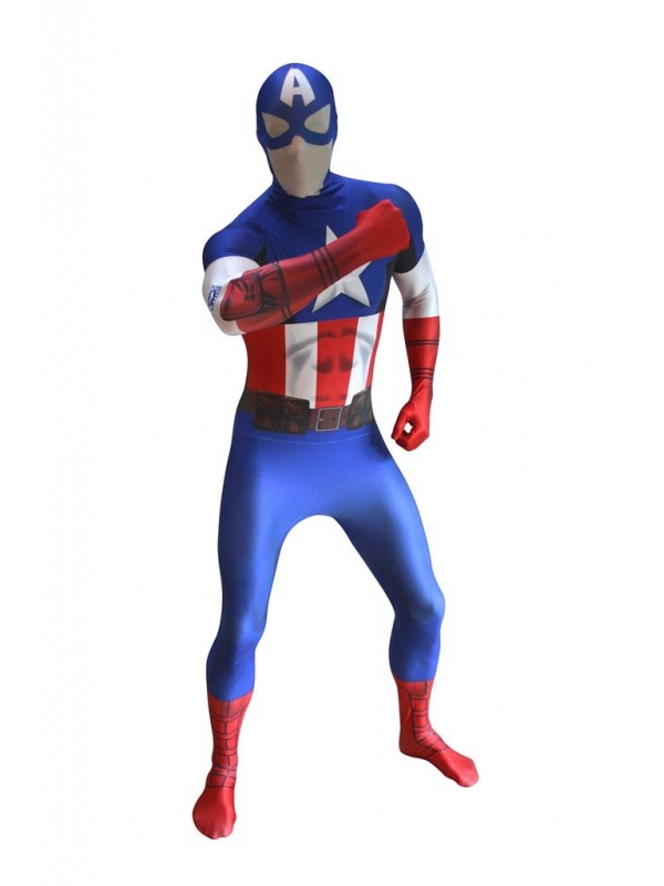 Déguisement seconde peau Captain America (Homme)