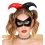 Set Arlequin Femme rouge et noir (Serre-tête & masque)