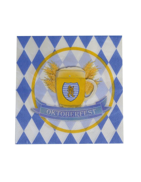 16 Serviettes en papier Oktoberfest  - 1 - Déguiz Fêtes - Votre partenaire pour tous les événements