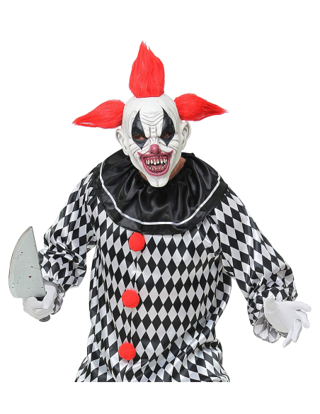 Masque intégral latex de clown tueur  avec cheveux - adulte Widmann - 3 - Déguiz Fêtes - Votre partenaire pour tous les événemen