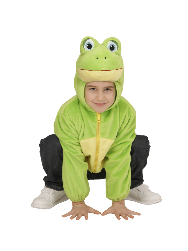 Veste peluche à capuche avec tête de grenouille verte  - 2 - Déguiz Fêtes - Votre partenaire pour tous les événements