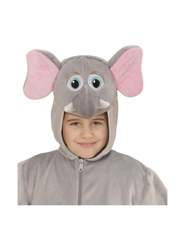 Veste peluche à capuche avec tête d'éléphant