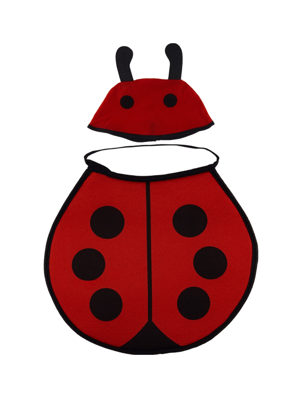Kit coccinelle bébé (bonnet & bavoir)