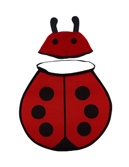 Kit coccinelle bébé (bonnet & bavoir)