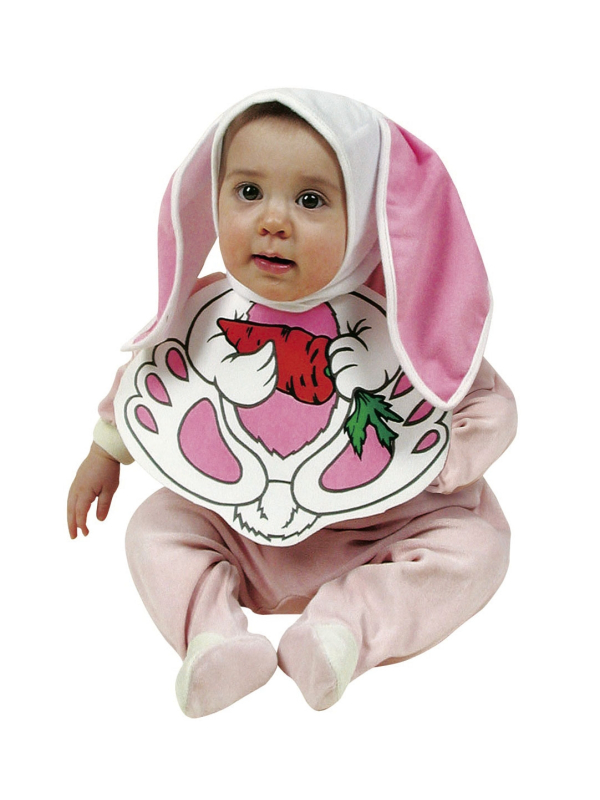 Kit lapin bébé (bonnet & bavoir)