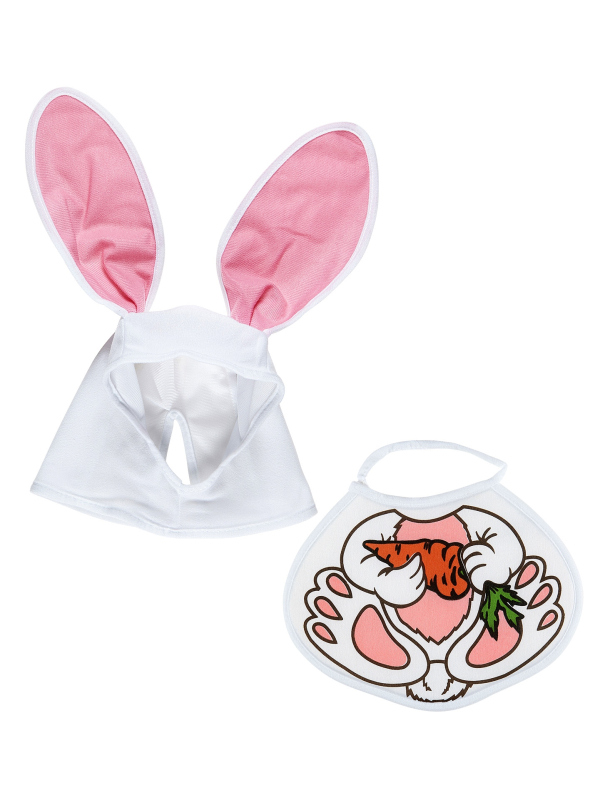 Kit lapin bébé (bonnet & bavoir)