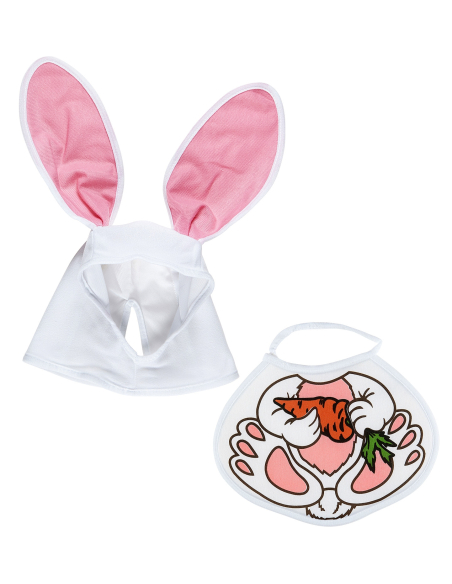 Kit lapin bébé (bonnet & bavoir)