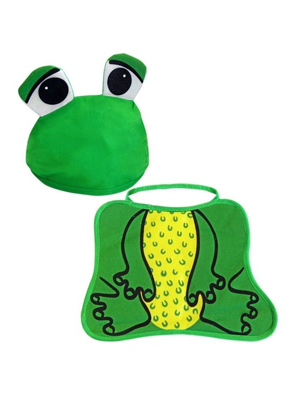 Kit grenouille bébé (bonnet & bavoir)