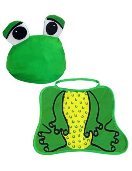 Kit grenouille bébé (bonnet & bavoir)