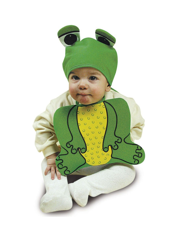 Kit grenouille bébé (bonnet & bavoir)