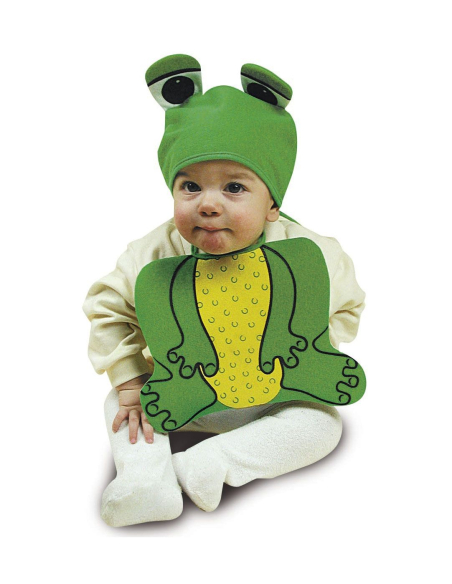 Kit grenouille bébé (bonnet & bavoir)