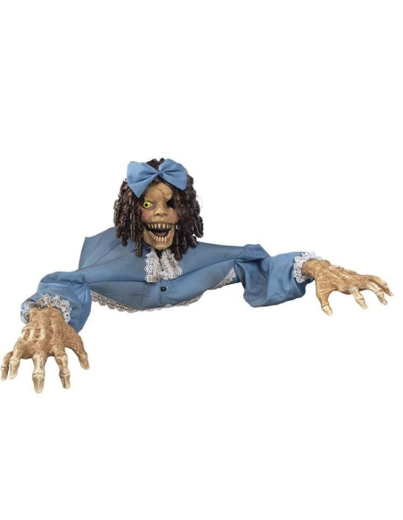 Automate halloween, fille terrifiante qui rampe