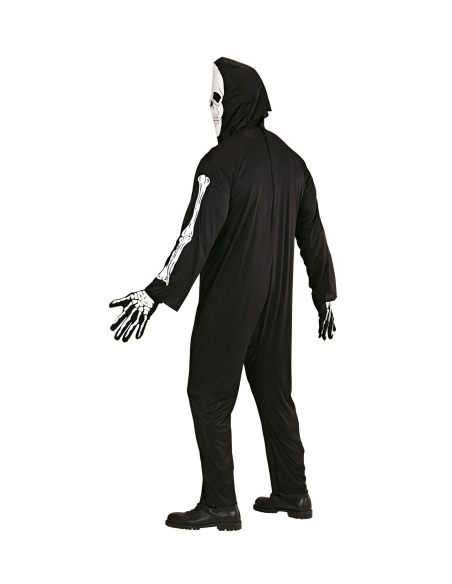 Déguisement squelette homme avec capuche et masque