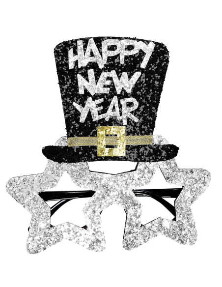 Lunettes Happy New Year - 2 couleurs au choix
