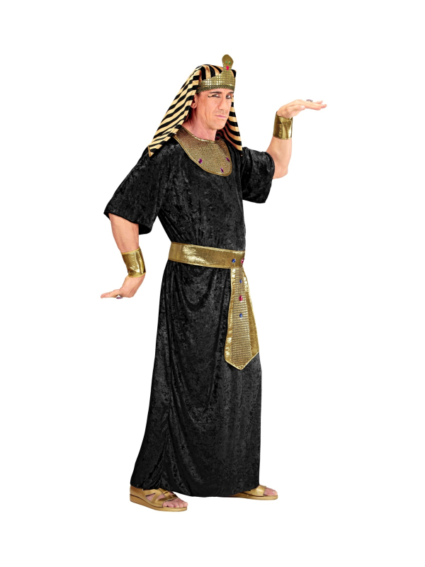 Déguisement Toutankhamon du S au XXXL (tunique, collar, ceinture avec gemmes, bracelets, coiffe)) Widmann - 2 - Déguiz Fêtes - V