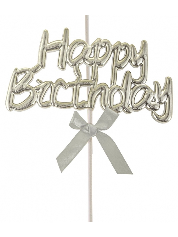 Toppers à gâteaux Happy Birthday - 4 couleurs aux choix  - 1 - Déguiz Fêtes - Votre partenaire pour tous les événements