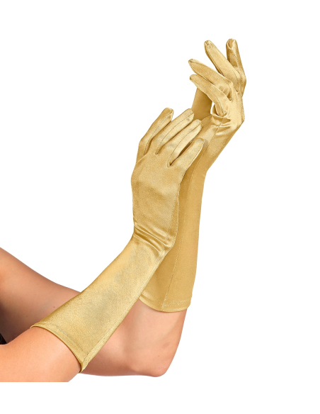 Gants satinés élasthanne argenté ou doré 40 cm Widmann - 1 - Déguiz Fêtes - Votre partenaire pour tous les événements