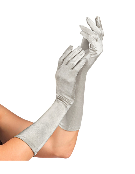 Gants satinés élasthanne argenté ou doré 40 cm Widmann - 4 - Déguiz Fêtes - Votre partenaire pour tous les événements