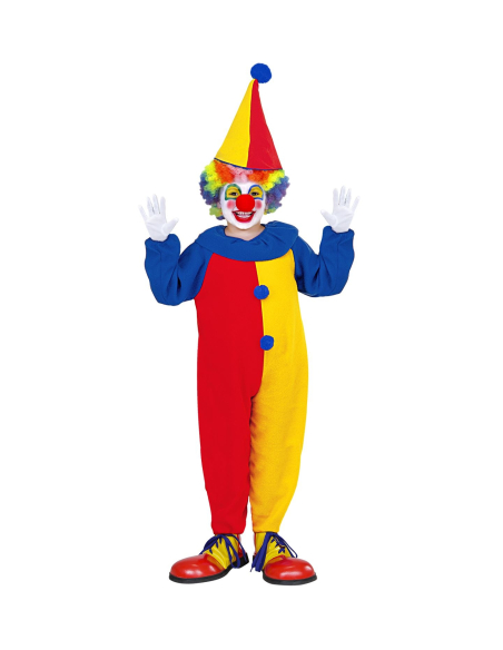 Déguisement Clown du 2 ans au 4 ans(costume, chapeau)