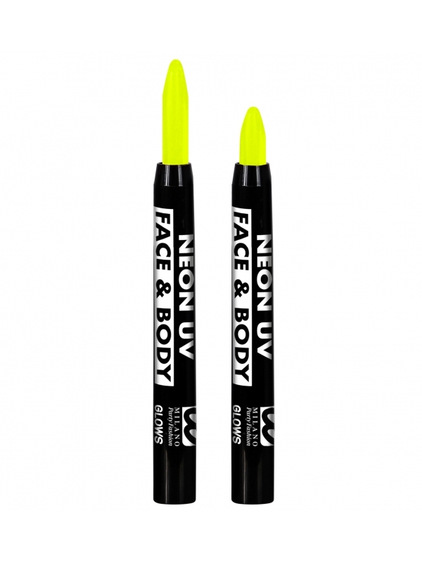 Crayons de maquillage Néon UV - 4 couleurs au choix  - 1 - Déguiz Fêtes - Votre partenaire pour tous les événements