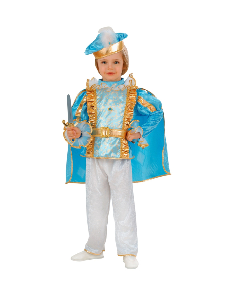 Déguisement de petit Prince bleu et or du 1 an au 3 ans