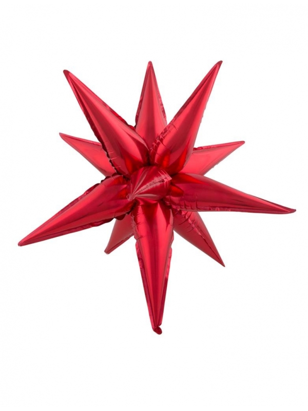 Ballon Aluminium Etoile rouge - 51,2 x 14,8 cm