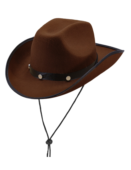 Chapeau de Cow-Boy pour adulte - marron ou noir