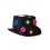 Chapeau haut de forme pour clown avec boutons multicolores