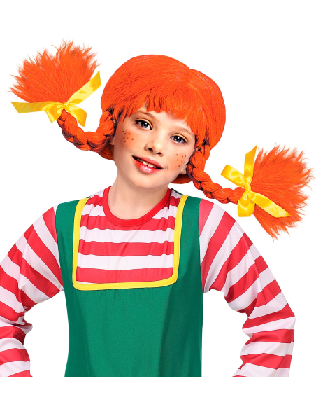 Perruque Fifi rousse avec tresses pliables (fille)