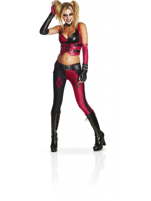 Déguisement Harley Quinn Femme Arkham City - Licence Batman