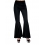 Pantalon pattes d'éléphant noir pour femme