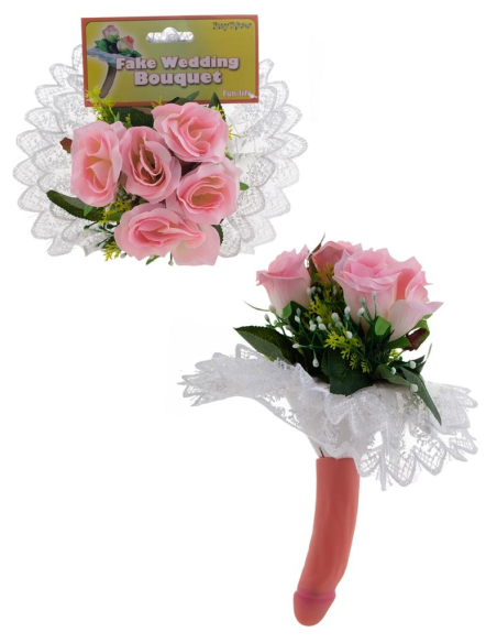 Bouquet de fleurs mariage humour avec zizi