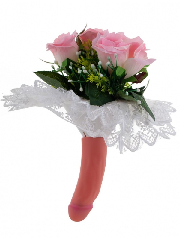 Bouquet de fleurs mariage humour avec zizi