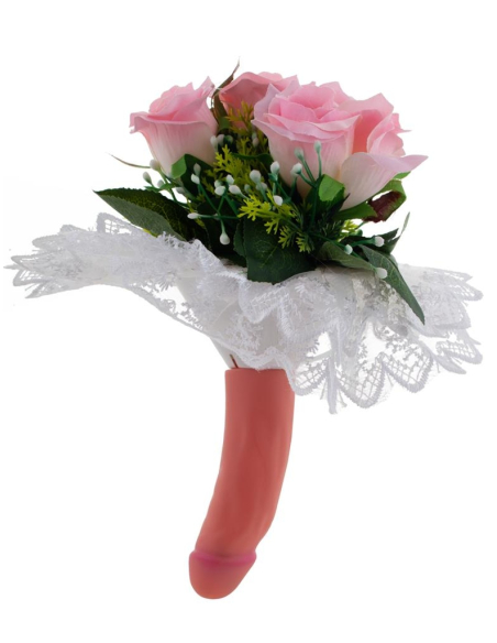 Bouquet de fleurs mariage humour avec zizi
