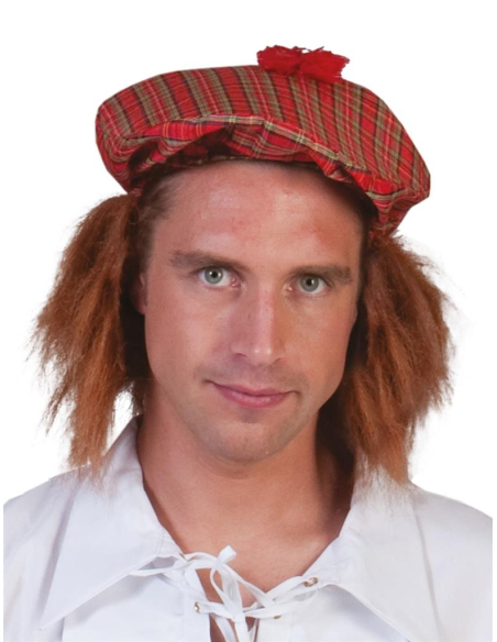 Béret écossais avec cheveux roux