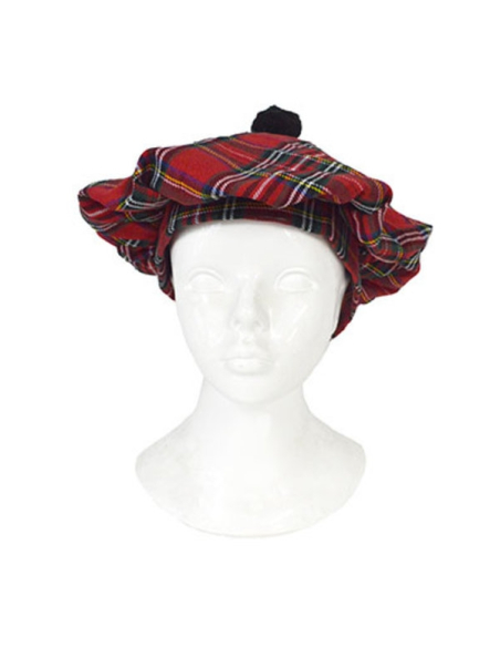 Béret écossais tartan rouge