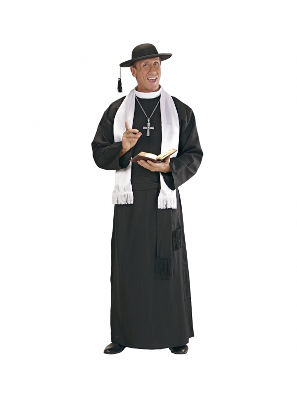 Déguisement prêtre homme (soutane et ceinture)