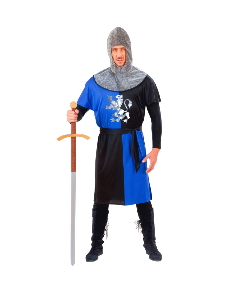 Déguisement chevalier médiéval homme - bleu