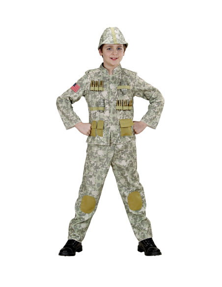 Déguisement Militaire pour garçon (veste, pantalon et casque)