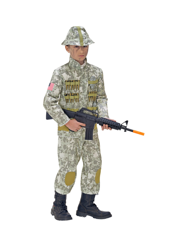 Déguisement Militaire pour garçon (veste, pantalon et casque)