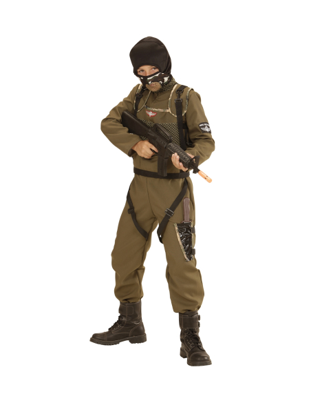 Déguisement parachutiste Garçon(combinaison, gilet, cagoule)