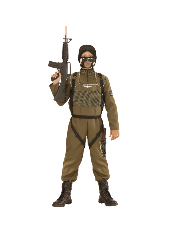 Déguisement parachutiste Garçon(combinaison, gilet, cagoule)