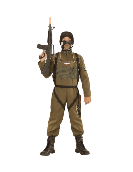 Déguisement parachutiste Garçon(combinaison, gilet, cagoule)