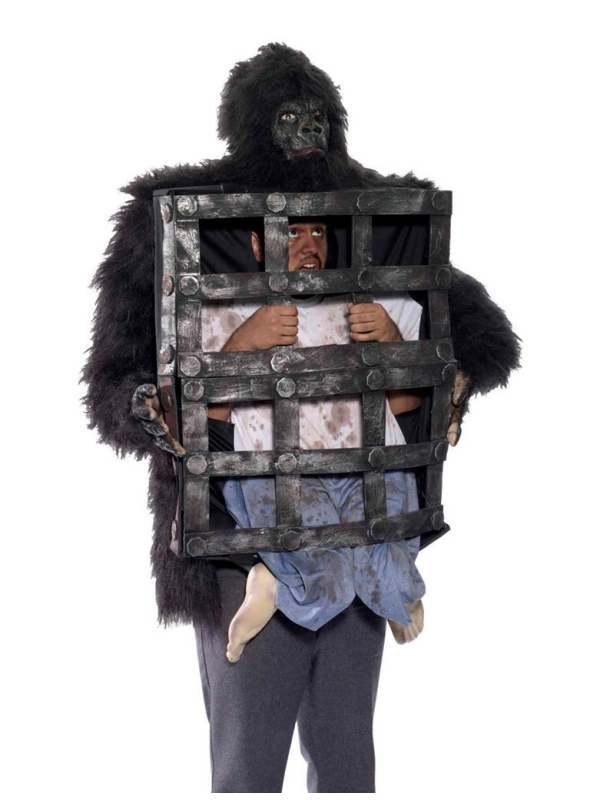 Déguisement, prisonnier d'un gorille