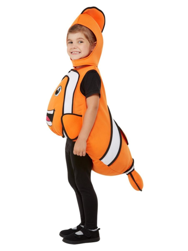 Déguisement poisson-clown pour tout-petit, Orange (haut et bonnet)