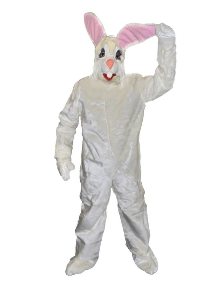 Mascotte Lapin blanc adulte